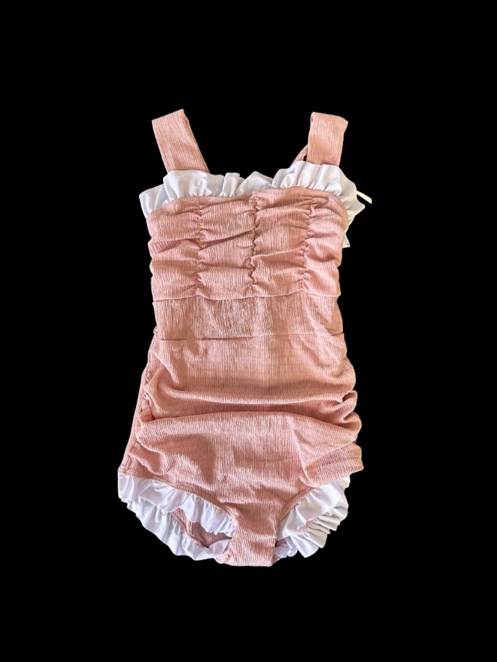 Elise Rose Swimsuit Aurora swim dress in a pink ribbed texture